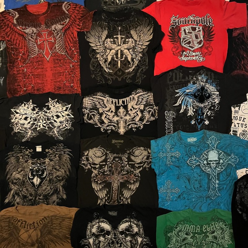 Vintage Fashion Market - Футболка Flea Market Affliction мужская Y2K