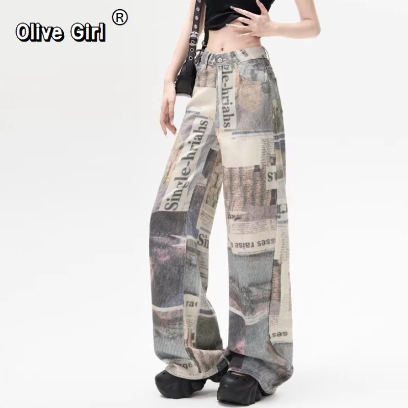 Mom Jean High Rise - Женские джинсы Olivegirl: широкие джинсы-багги в
