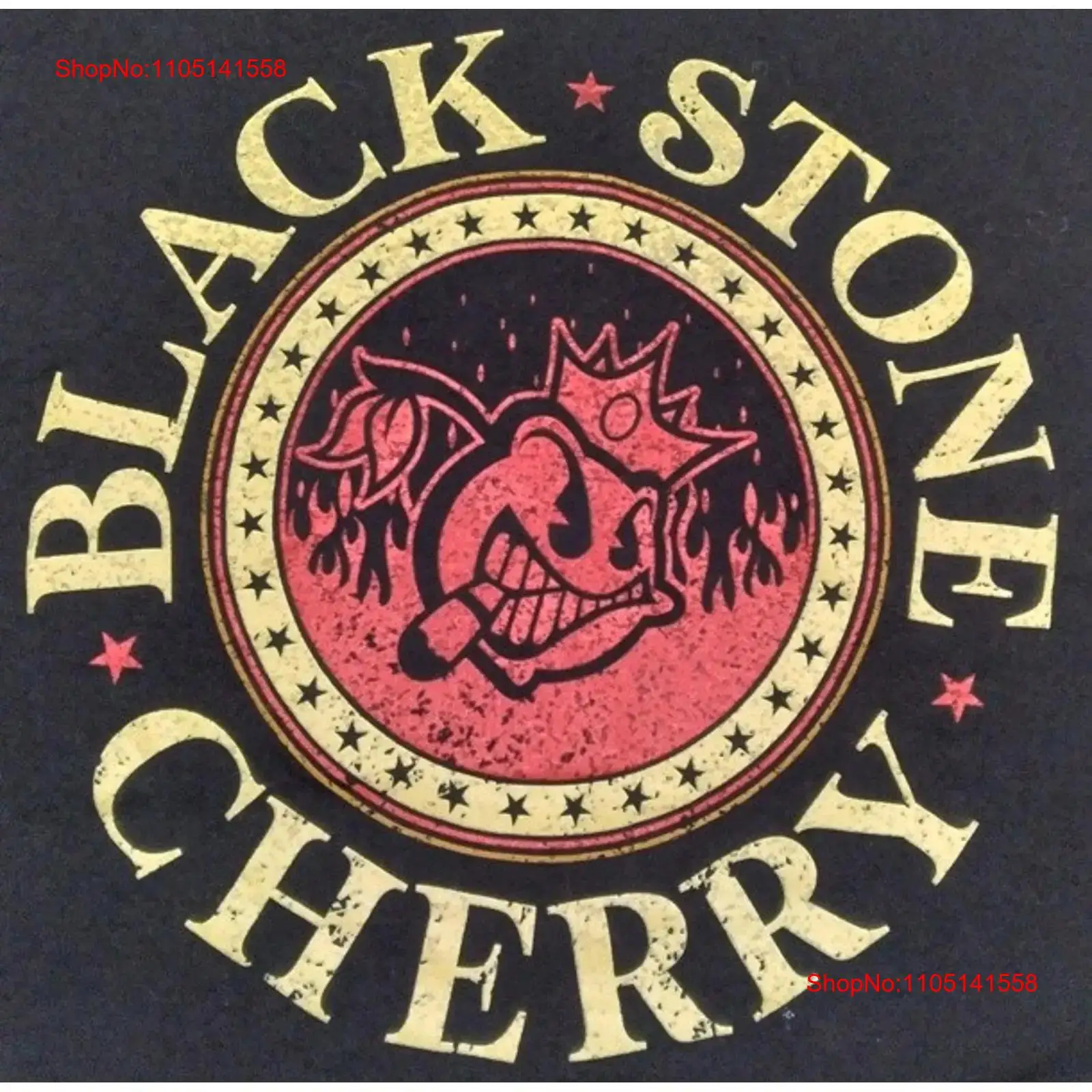 Vintage Fashion Logo - BLACK STONE CHERRY Band Футболка с