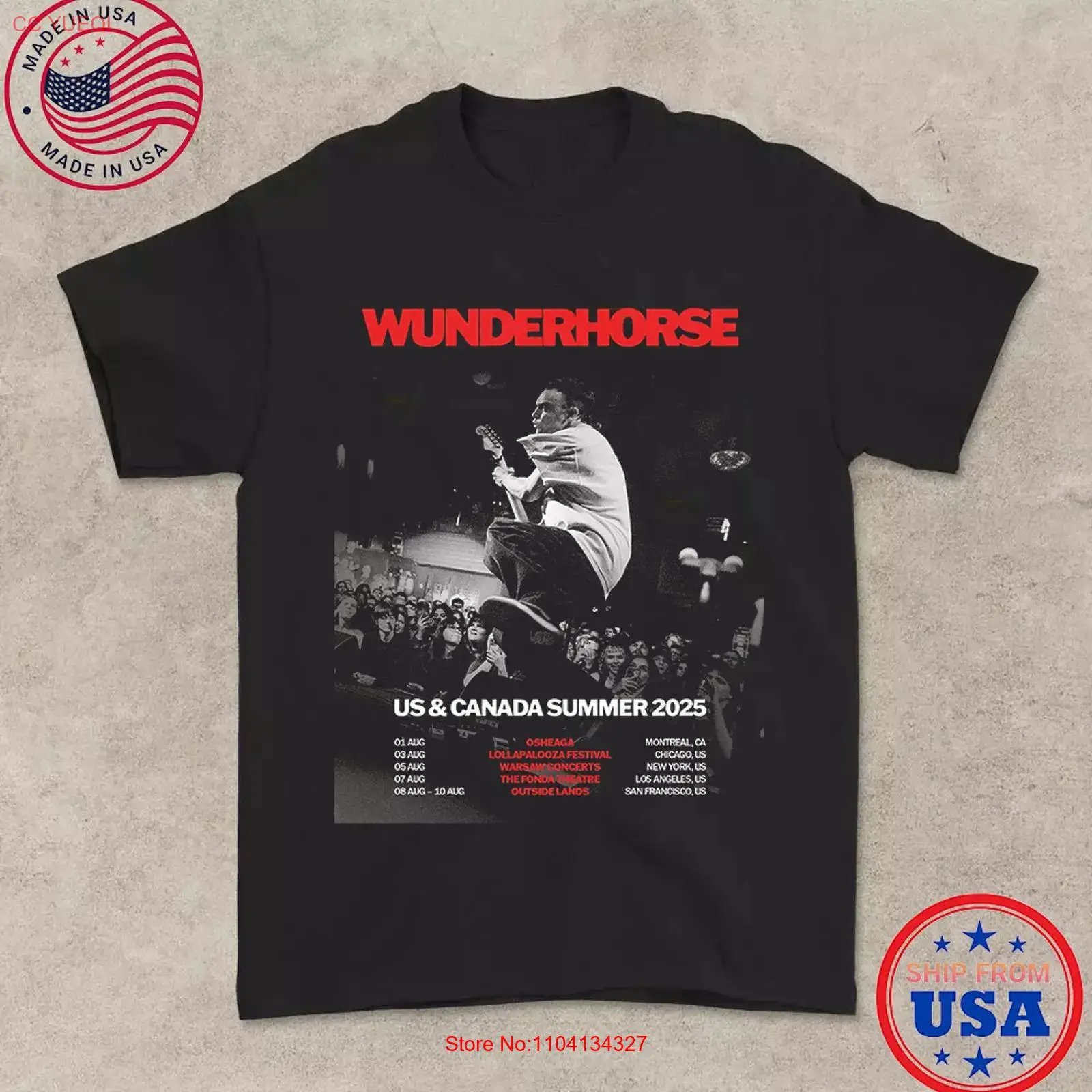 Vintage Fashion In 2025 - Футболка Wunderhorse 2025 Tour SUMMER US