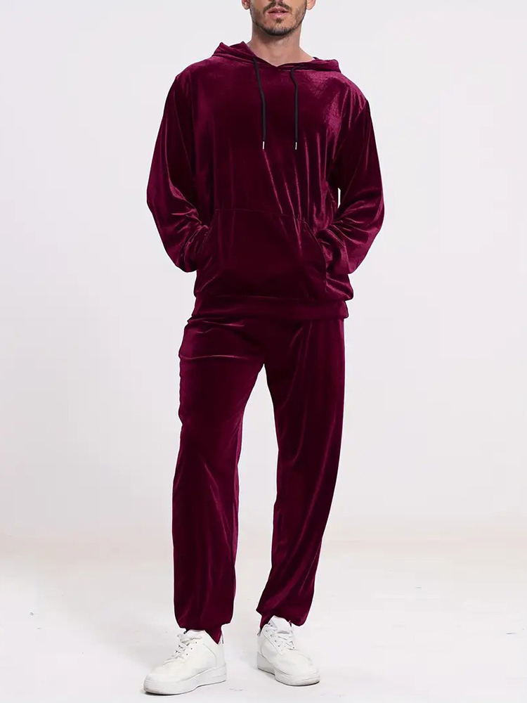 Модный однотонный велюровый ко – обзор и цена Vintage Fashion Mens